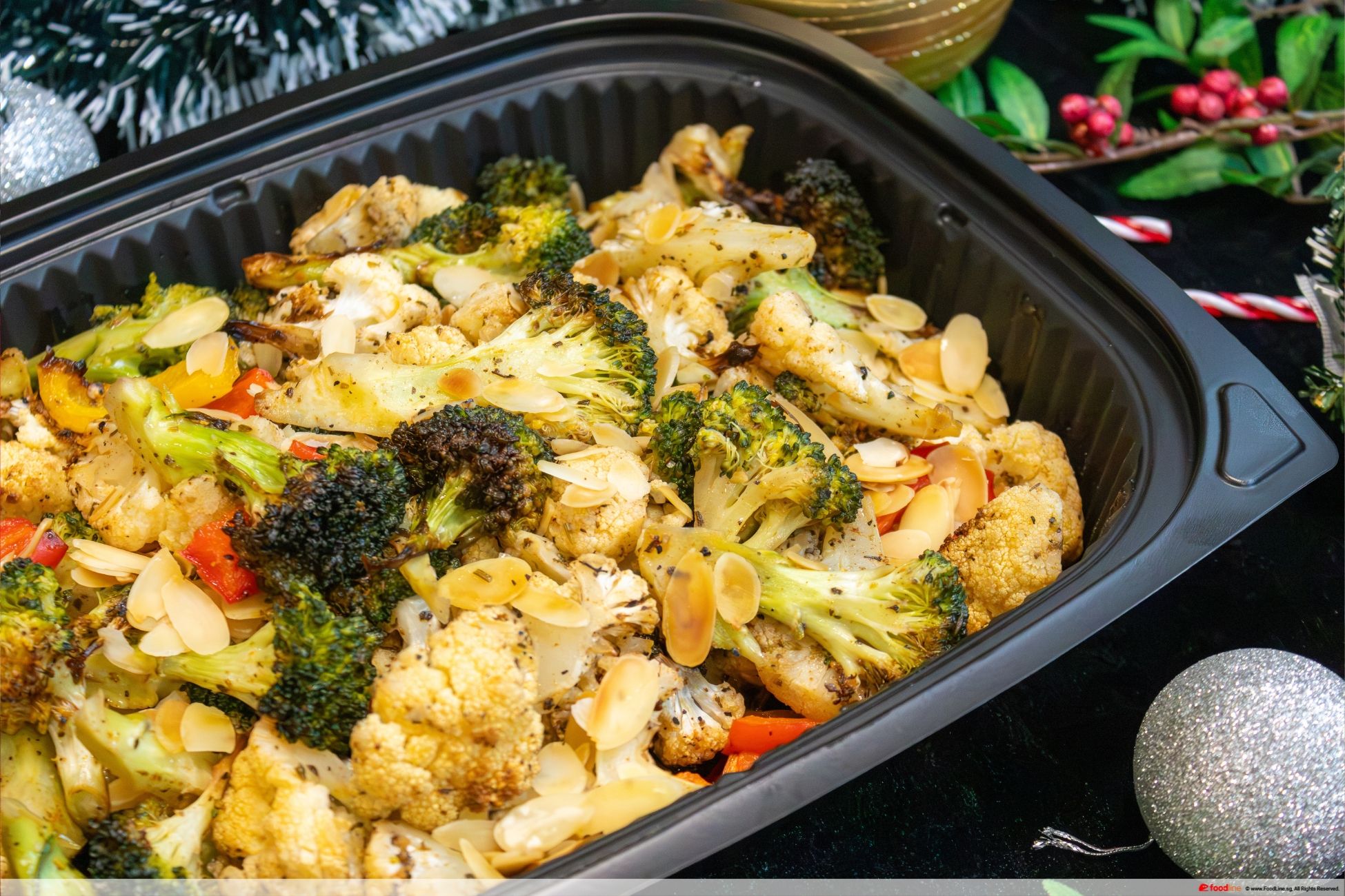 Charred Broccoli & Cauliflower with Parmesan Herb Crumb